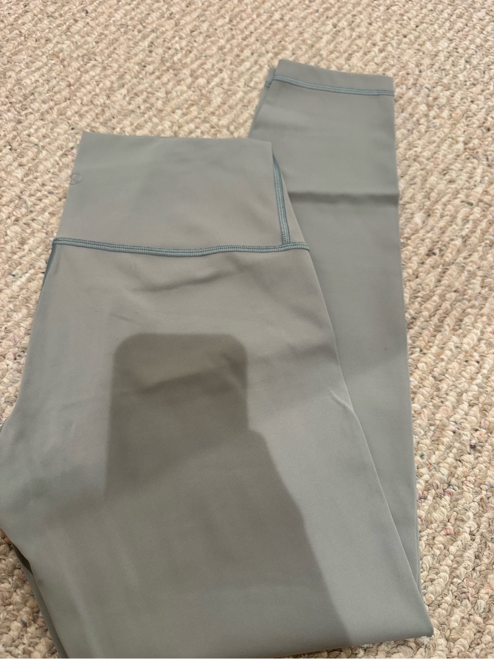 Seamless High-Waist Leggings in Muted Sage